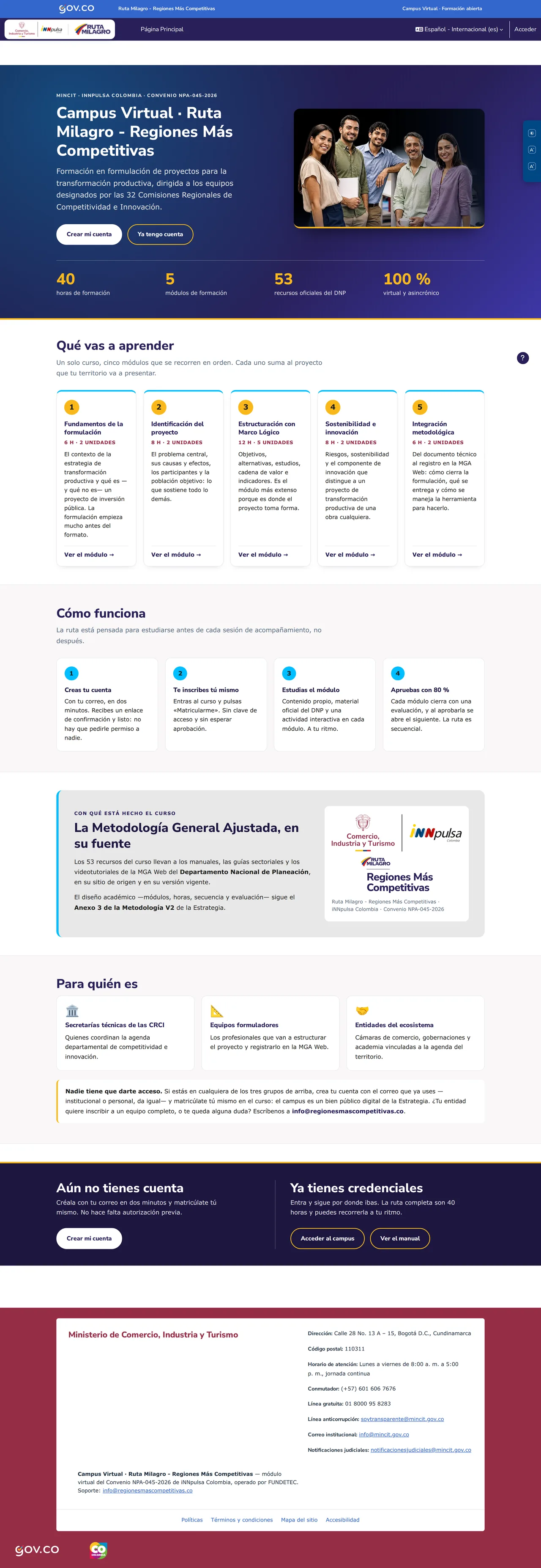 Portada del Campus Virtual