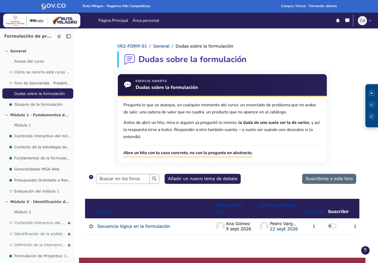 Foro de dudas
