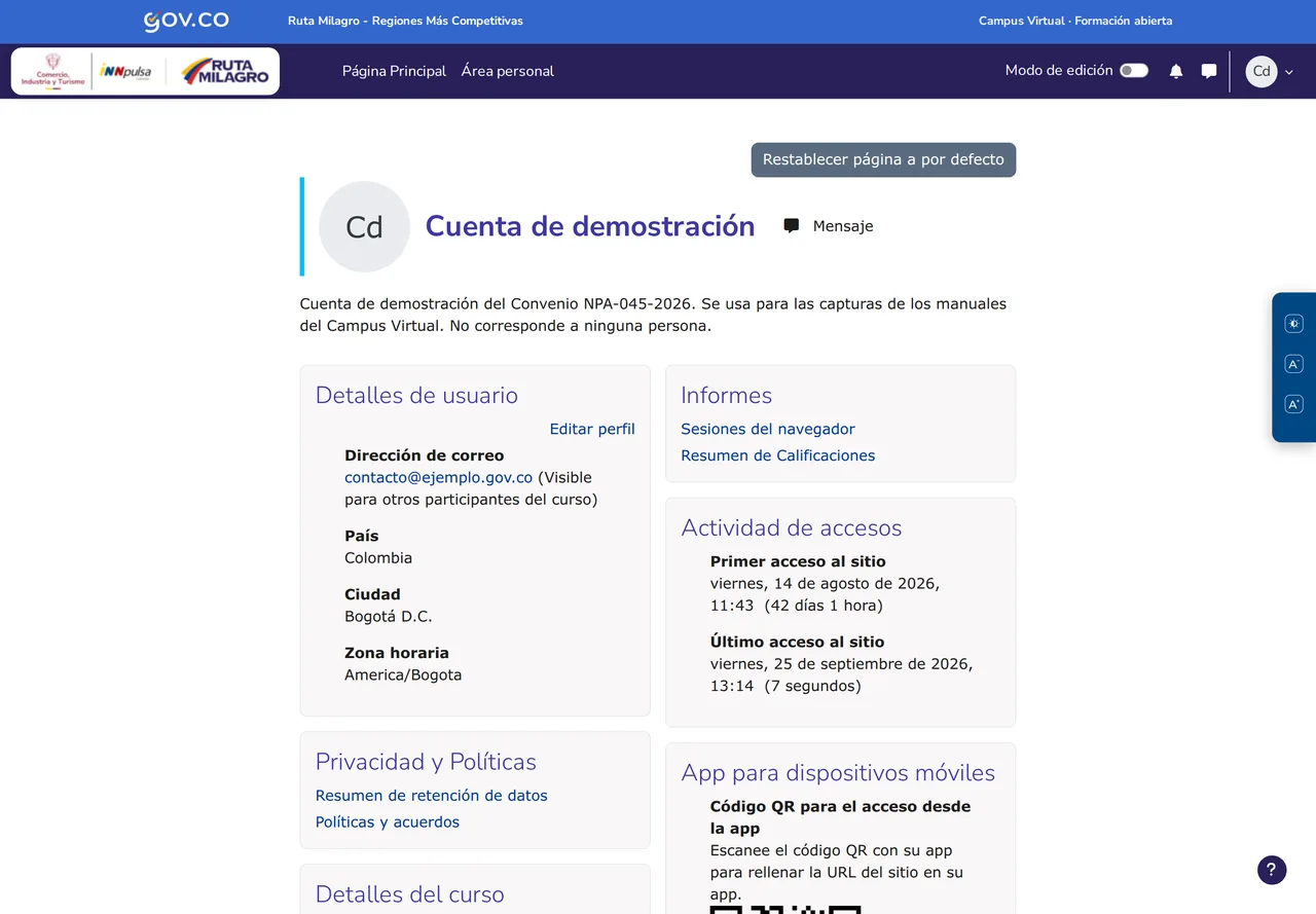 Perfil del participante